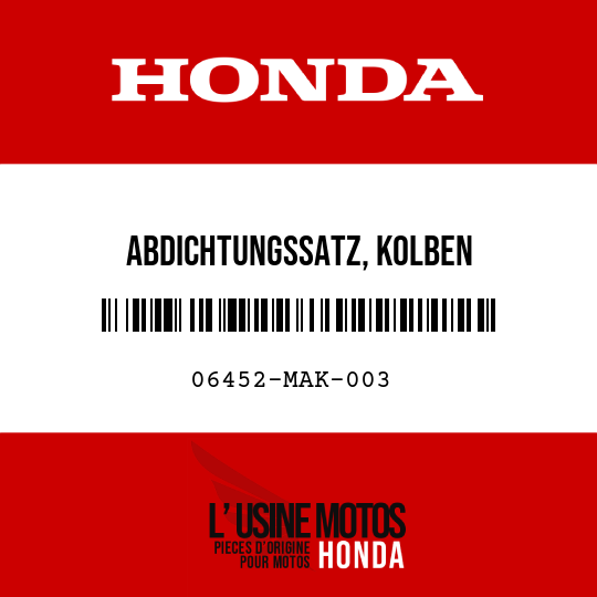 image de 06452-MAK-003 ABDICHTUNGSSATZ, KOLBEN