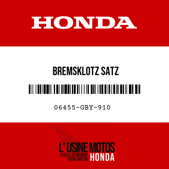 image de 06455-GBY-910 BREMSKLOTZ SATZ