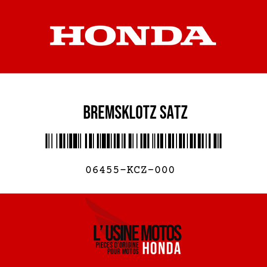 image de 06455-KCZ-000 BREMSKLOTZ SATZ