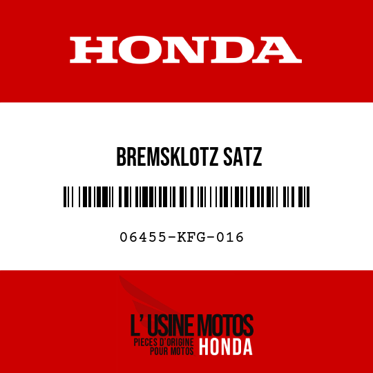 image de 06455-KFG-016 BREMSKLOTZ SATZ
