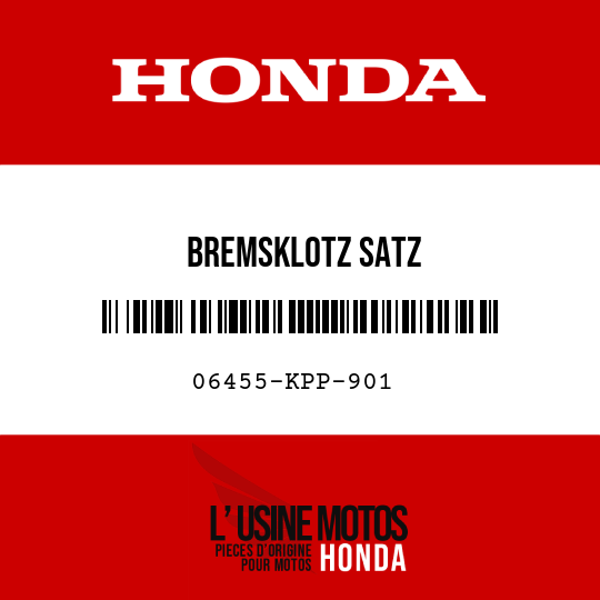 image de 06455-KPP-901 BREMSKLOTZ SATZ