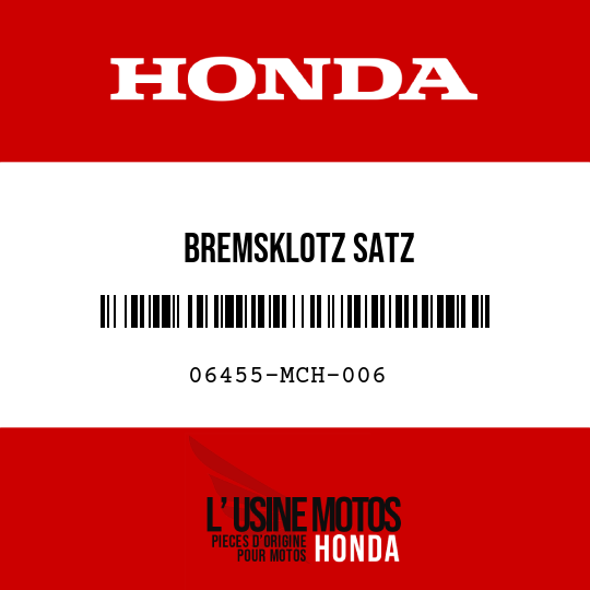 image de 06455-MCH-006 BREMSKLOTZ SATZ