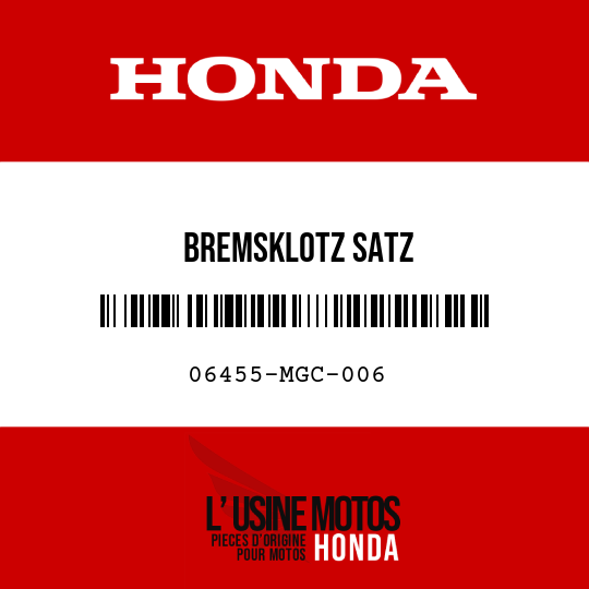 image de 06455-MGC-006 BREMSKLOTZ SATZ