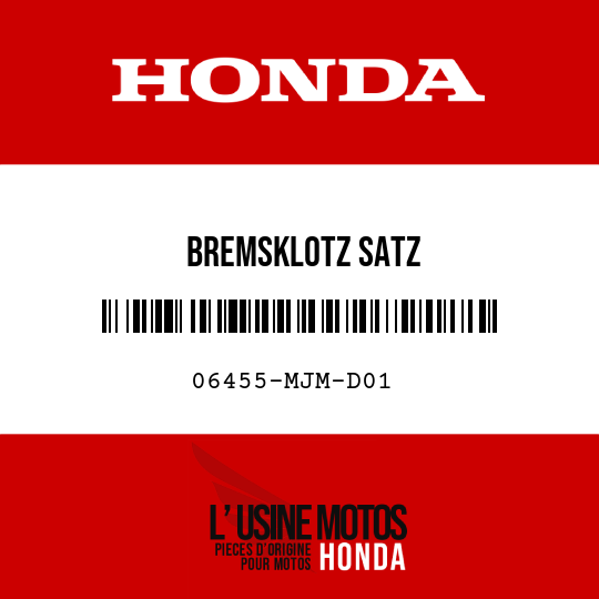 image de 06455-MJM-D01 BREMSKLOTZ SATZ