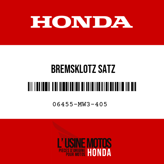 image de 06455-MW3-405 BREMSKLOTZ SATZ