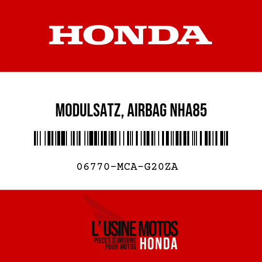 image de 06770-MCA-G20ZA MODULSATZ, AIRBAG NHA85