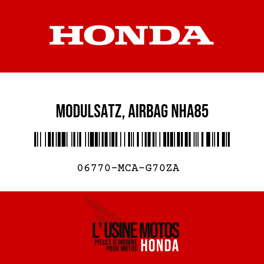 image de 06770-MCA-G70ZA MODULSATZ, AIRBAG NHA85