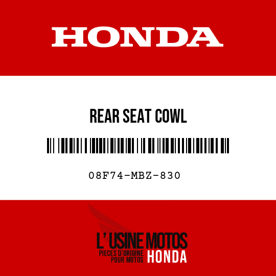 image de 08F74-MBZ-830 REAR SEAT COWL