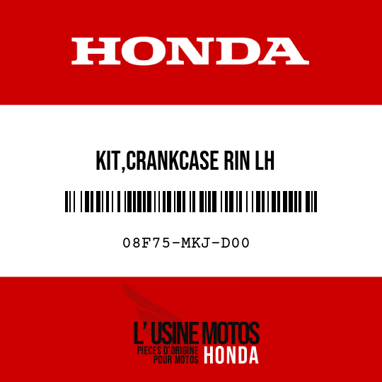 image de 08F75-MKJ-D00 KIT,CRANKCASE RIN LH