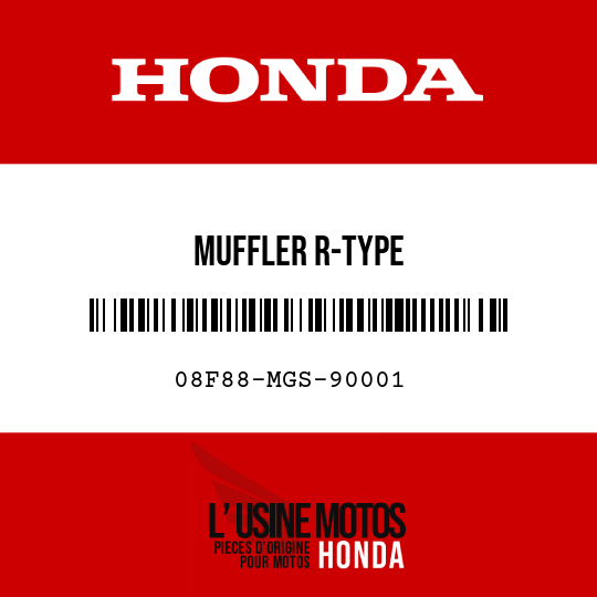 image de 08F88-MGS-90001 MUFFLER R-TYPE
