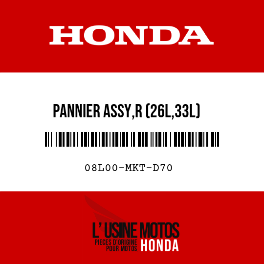 image de 08L00-MKT-D70 PANNIER ASSY,R (26L,33L)
