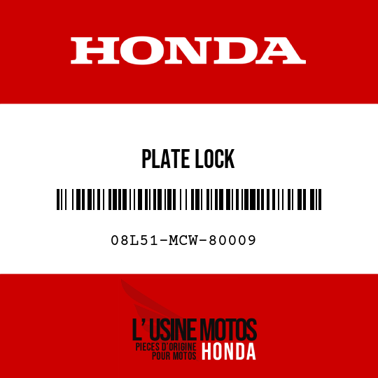 image de 08L51-MCW-80009 PLATE LOCK
