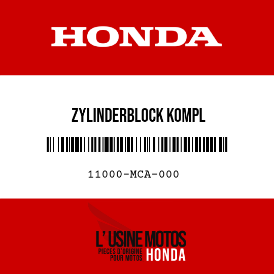 image de 11000-MCA-000 ZYLINDERBLOCK KOMPL