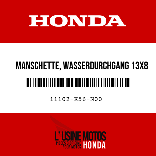 image de 11102-K56-N00 MANSCHETTE, WASSERDURCHGANG 13X8