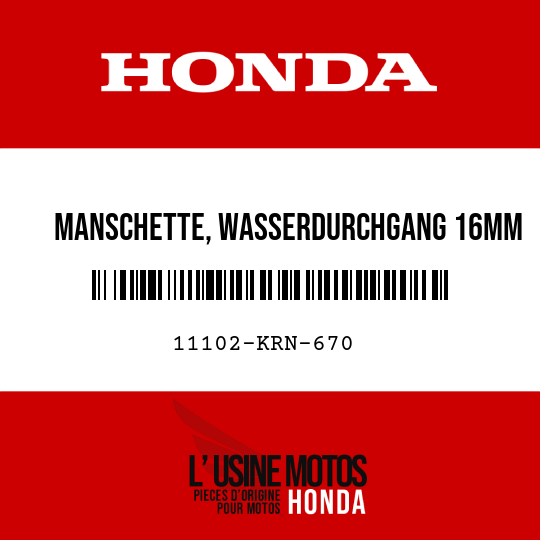 image de 11102-KRN-670 MANSCHETTE, WASSERDURCHGANG 16MM