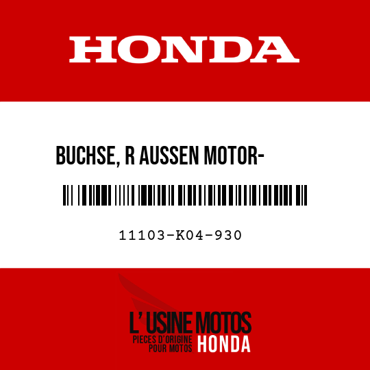 image de 11103-K04-930 BUCHSE, R AUSSEN MOTOR-      AUFHAENGER