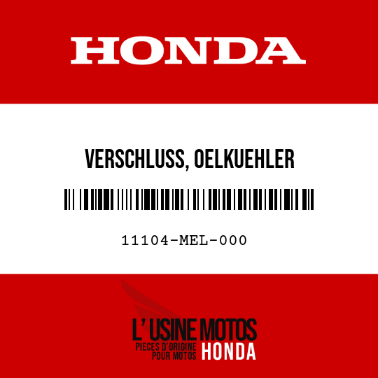 image de 11104-MEL-000 VERSCHLUSS, OELKUEHLER
