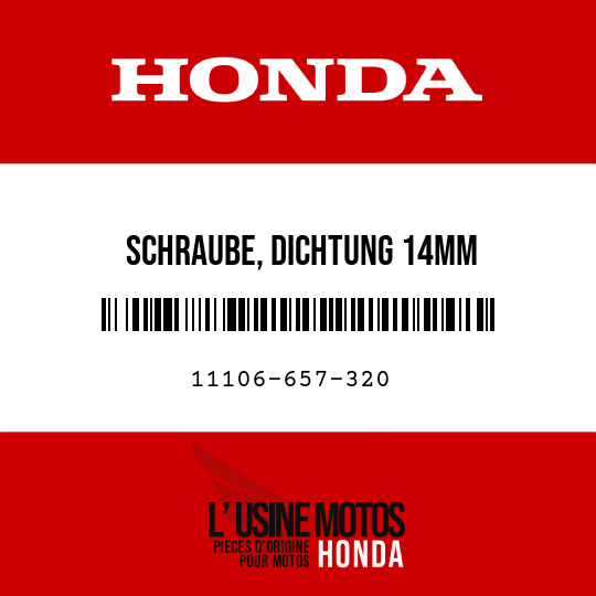 image de 11106-657-320 SCHRAUBE, DICHTUNG 14MM