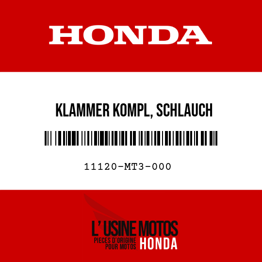 image de 11120-MT3-000 KLAMMER KOMPL, SCHLAUCH