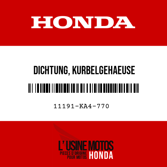 image de 11191-KA4-770 DICHTUNG, KURBELGEHAEUSE