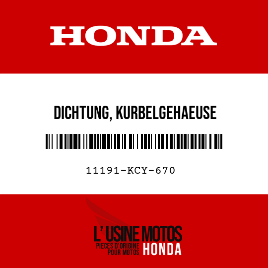 image de 11191-KCY-670 DICHTUNG, KURBELGEHAEUSE