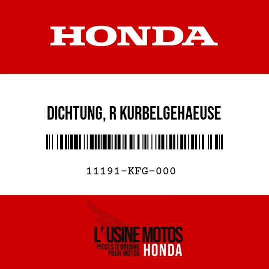 image de 11191-KFG-000 DICHTUNG, R KURBELGEHAEUSE