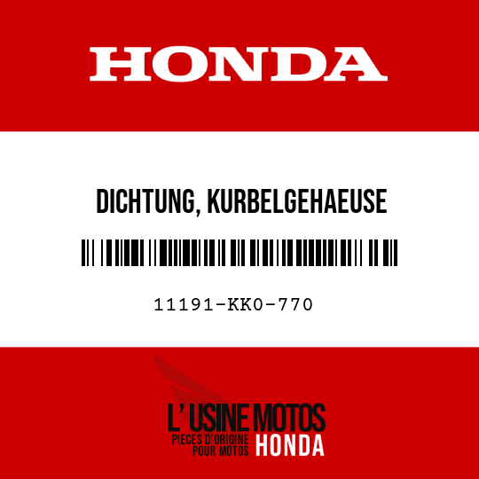 image de 11191-KK0-770 DICHTUNG, KURBELGEHAEUSE