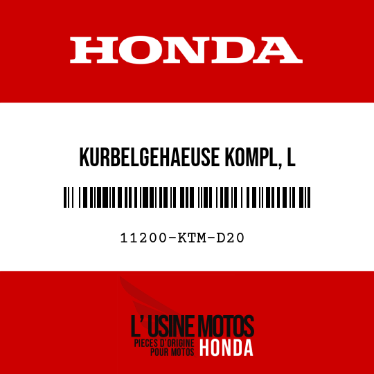 image de 11200-KTM-D20 KURBELGEHAEUSE KOMPL, L