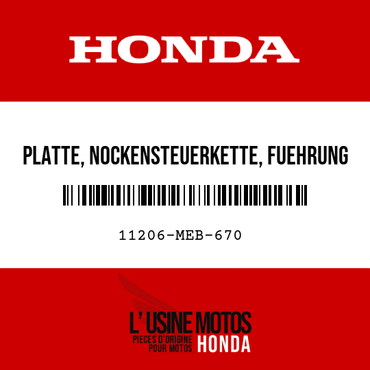 image de 11206-MEB-670 PLATTE, NOCKENSTEUERKETTE, FUEHRUNG