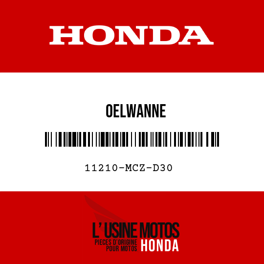 image de 11210-MCZ-D30 OELWANNE