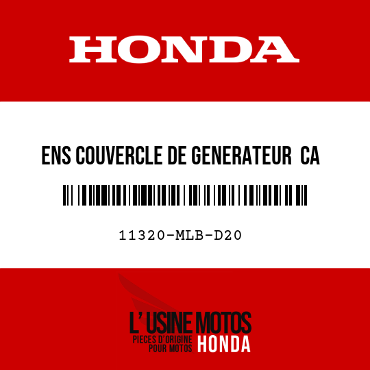 image de 11320-MLB-D20 ENS COUVERCLE DE GENERATEUR  CA