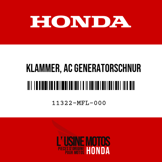 image de 11322-MFL-000 KLAMMER, AC GENERATORSCHNUR