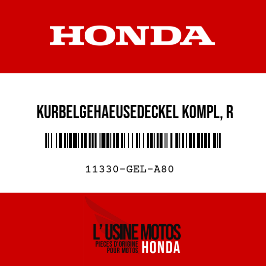 image de 11330-GEL-A80 KURBELGEHAEUSEDECKEL KOMPL, R