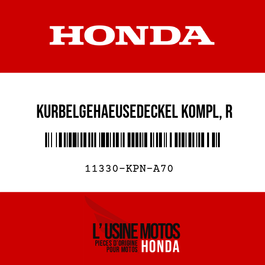 image de 11330-KPN-A70 KURBELGEHAEUSEDECKEL KOMPL, R
