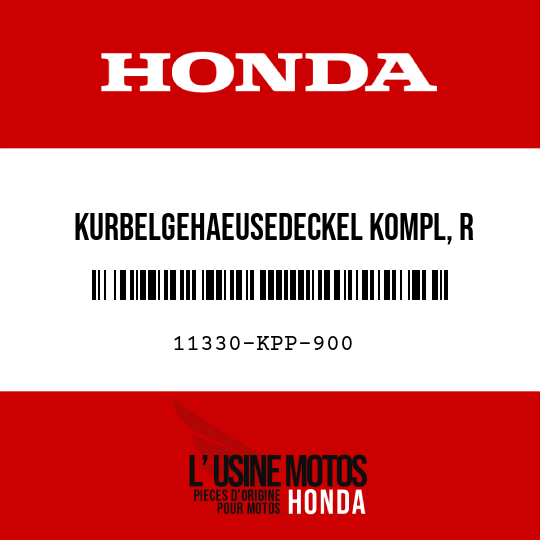 image de 11330-KPP-900 KURBELGEHAEUSEDECKEL KOMPL, R