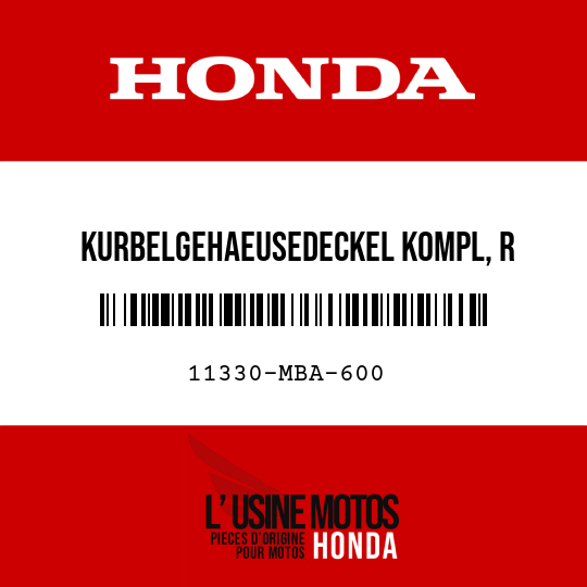 image de 11330-MBA-600 KURBELGEHAEUSEDECKEL KOMPL, R