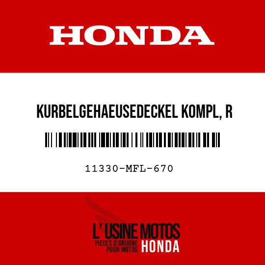 image de 11330-MFL-670 KURBELGEHAEUSEDECKEL KOMPL, R