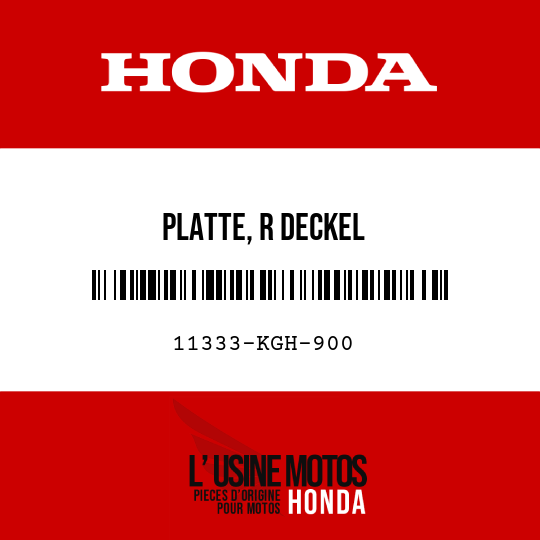 image de 11333-KGH-900 PLATTE, R DECKEL