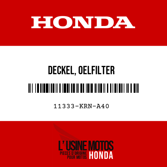 image de 11333-KRN-A40 DECKEL, OELFILTER
