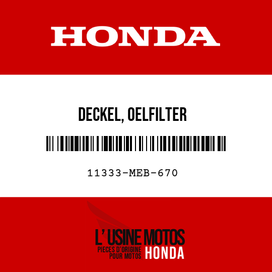 image de 11333-MEB-670 DECKEL, OELFILTER