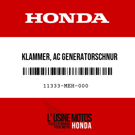 image de 11333-MEH-000 KLAMMER, AC GENERATORSCHNUR