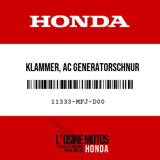 image de 11333-MFJ-D00 KLAMMER, AC GENERATORSCHNUR