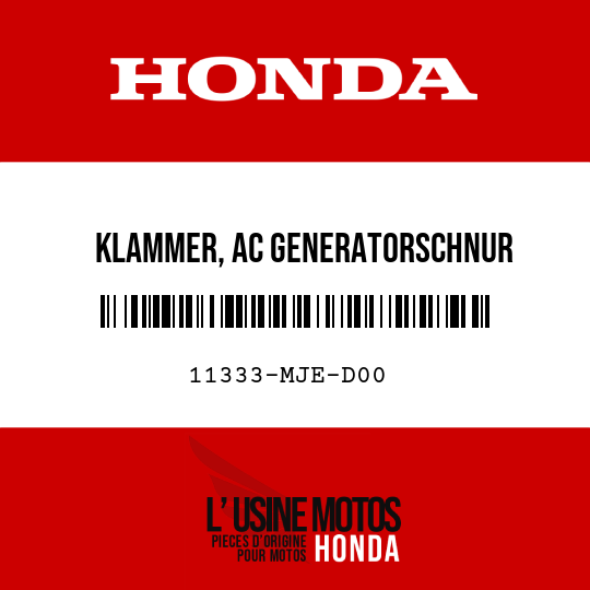 image de 11333-MJE-D00 KLAMMER, AC GENERATORSCHNUR