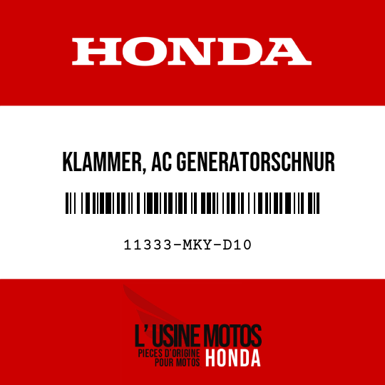 image de 11333-MKY-D10 KLAMMER, AC GENERATORSCHNUR