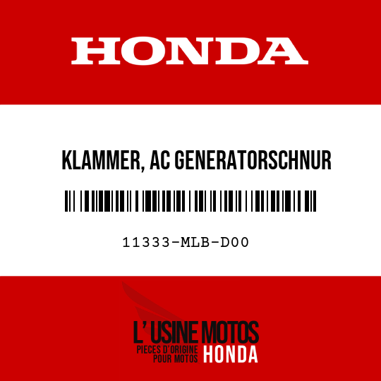 image de 11333-MLB-D00 KLAMMER, AC GENERATORSCHNUR