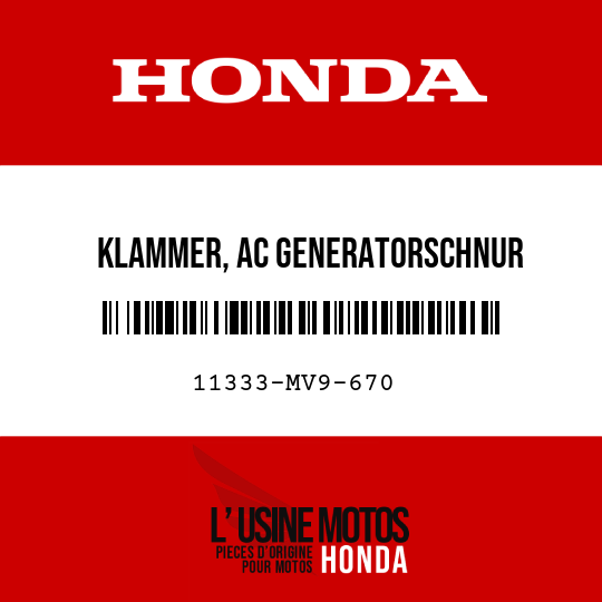 image de 11333-MV9-670 KLAMMER, AC GENERATORSCHNUR