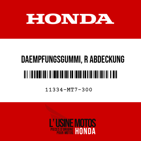 image de 11334-MT7-300 DAEMPFUNGSGUMMI, R ABDECKUNG