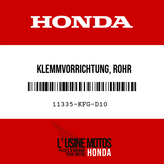 image de 11335-KFG-D10 KLEMMVORRICHTUNG, ROHR