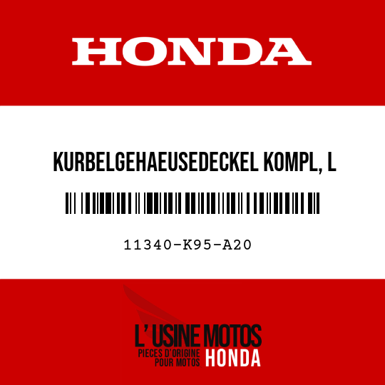image de 11340-K95-A20 KURBELGEHAEUSEDECKEL KOMPL, L