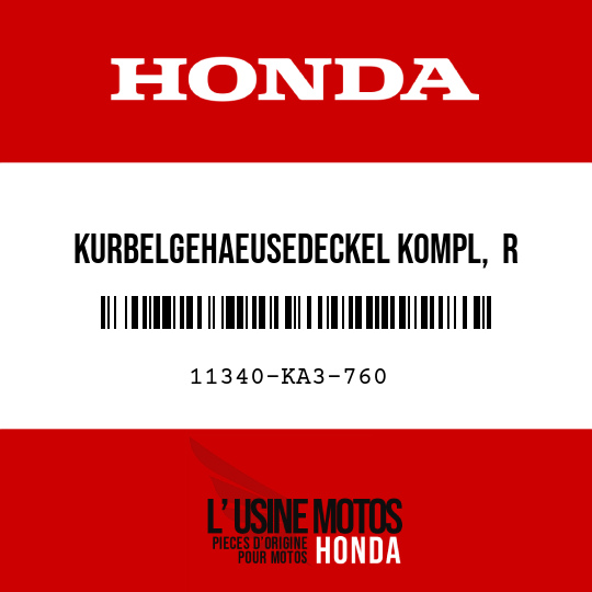 image de 11340-KA3-760 KURBELGEHAEUSEDECKEL KOMPL,  R